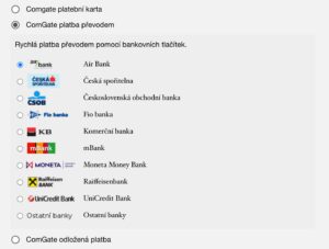 comgate ceske pluginy platebni metody v pokladne