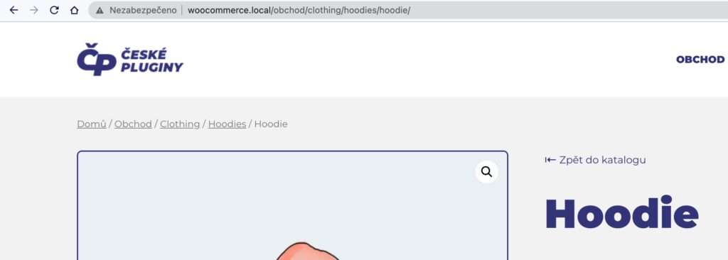 hierarchie kategorií woocommerce kategorií v URL produktu